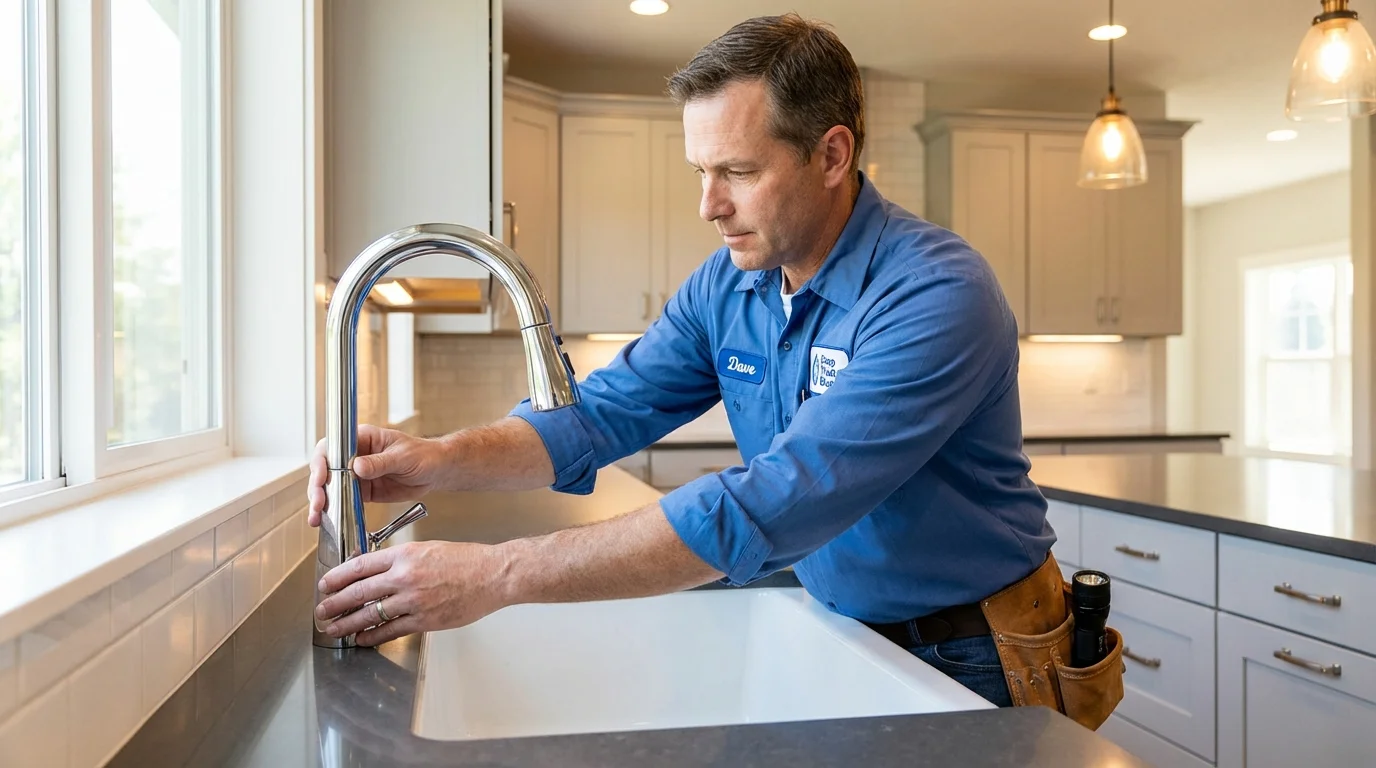 Kitchen faucet installation by Johns Plumbing LLC in Talent